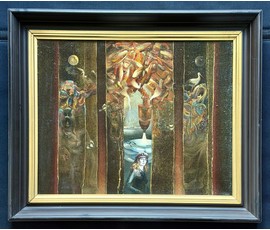 Скрипниченко Г.С. Каталожная работа "На Палессі гоман...", 1982-1983г.г. Холст, масло. Размер с рамой 52х62 см. № 3941