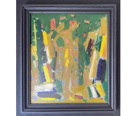 Костюченко В.К "Солнечный свет", 1989г. Оргалит, масло. Размер 30х26,5 см. № 2730