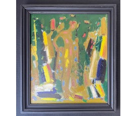 Костюченко В.К "Солнечный свет", 1989г. Оргалит, масло. Размер 30х26,5 см. № 2730