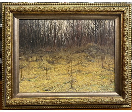 Фото: Шкарубо В.Ф "Сумерки", 1995г. Картон, масло. Размер 30х40 см. с рамой 52х42 см. № 3447 - Артикул №3447