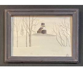 Пейзаж. Картон, масло. Подпись автора. Размер 31х43 см. с рамой. № 3209
