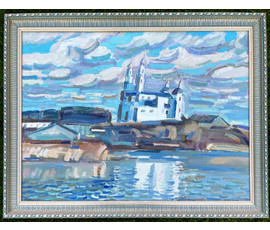 Мара Алесь (Марочкин А.А) "Сабор над возерам", 2006г. Холст,масло. Размер 60х90 см. № 2262