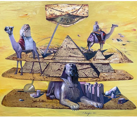 Каталожный Альшевский В.В. "Конверт из Египта", 2001г. Холст, масло. Размер 100х120 см. № 2212