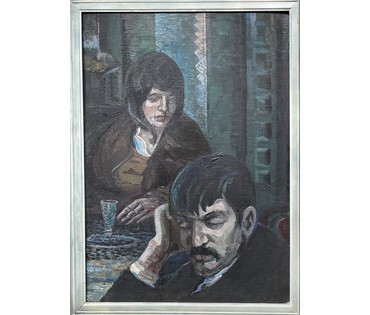 Сухорипа Н.Ф "В раздумье"Холст, масло на картоне. Размер 50х70 см. №530