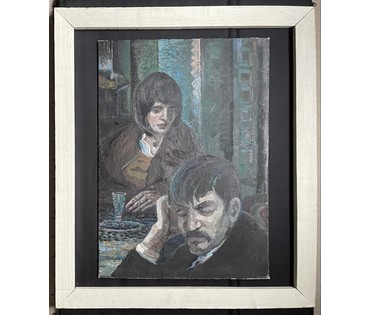 Сухорипа Н.Ф "В раздумье"Холст, масло на картоне. Размер 50х70 см. №530