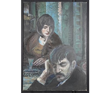 Сухорипа Н.Ф "В раздумье"Холст, масло на картоне. Размер 50х70 см. №530