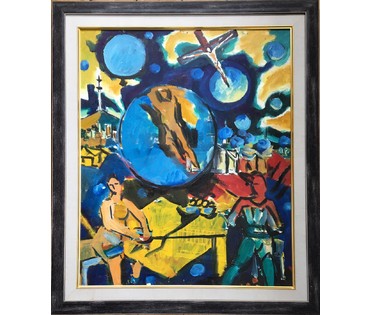 Кищенко А.М. "Жизнь во Вселенной", 1987г. Холст, масло. Размер 70х82,5 см.№605