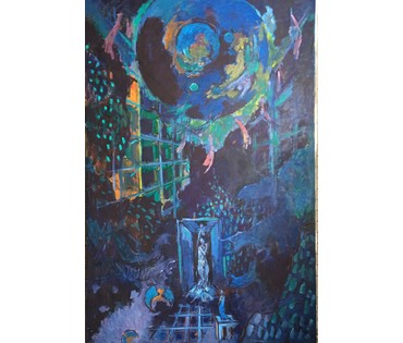 Кищенко А.М. “Вечер", 1997г. Холст, масло. Размер 179х120 см. № 619