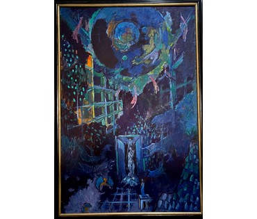 Кищенко А.М. “Вечер", 1997г. Холст, масло. Размер 179х120 см. № 619