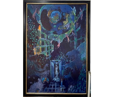 Кищенко А.М. “Вечер", 1997г. Холст, масло. Размер 179х120 см. № 619