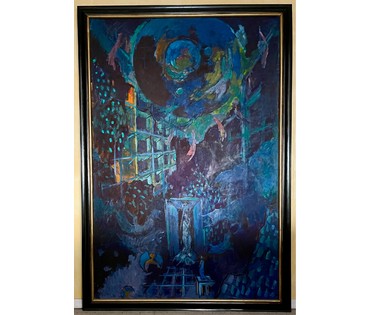 Кищенко А.М. “Вечер", 1997г. Холст, масло. Размер 179х120 см. № 619
