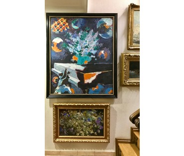 Кищенко А.М. “Гимн сирени”, 1989г. Холст, масло. Размер 136х110 см. № 621