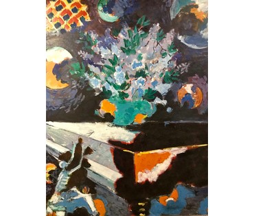 Кищенко А.М. “Гимн сирени”, 1989г. Холст, масло. Размер 136х110 см. № 621