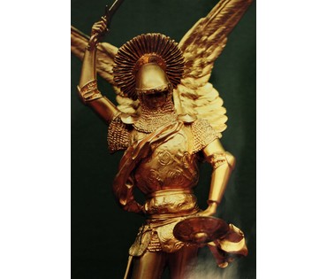 Скульптура "Святой Михаил, поражающий дракона", XIX век (артикул №29) - фото №4