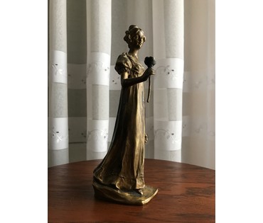 Скульптура " Девушка с цветком", к. XIX - н. XX вв (артикул №61) - фото №3