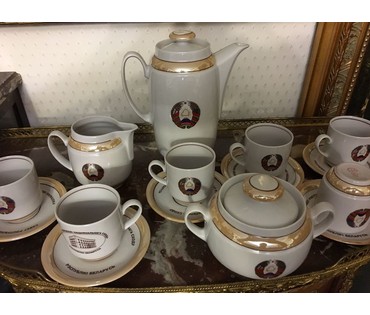 МФЗ (Минский фарфоровый завод) ЭКСКЛЮЗИВ! Президентский кофейный сервиз на 6 персон, XX в. НЕТ В НАЛИЧИИ (артикул №1491) - фото №1