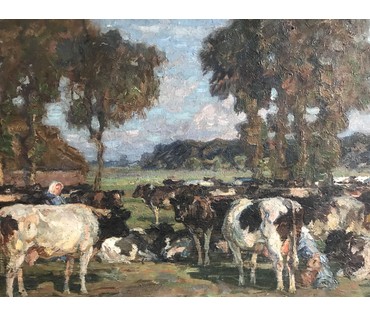 Ludecke-Cleve August. "Коровы", 1923 г. (артикул №733) - фото №3