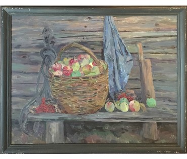 Лихоненко Н.И. "Корзина с яблоками", 2009 г. (артикул №784) - фото №1