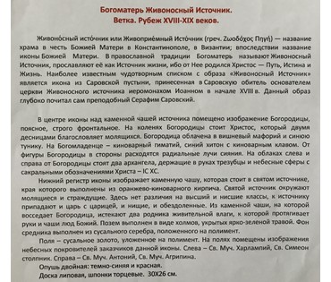 Богоматерь Живоносный Источник. Ветка, к. XVIII - н. XIX в. №189