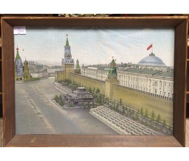 Шелкография “Кремль/Красная площадь”, XX в. НЕТ В НАЛИЧИИ! (артикул №1102) - фото №1