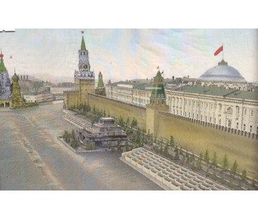 Шелкография “Кремль/Красная площадь”, XX в. НЕТ В НАЛИЧИИ! (артикул №1102) - фото №2