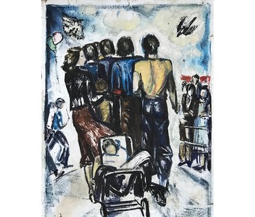 Гавриленко П.Н. «Мир! Труд! Май!», 1950-е г. (артикул №1106) - фото №3