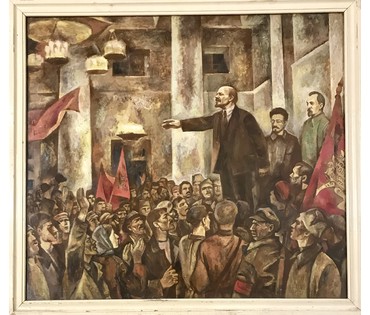 Смагина Г.С. "Ленин провозглашает Советскую Власть", 1984 г. (артикул №1118) - фото №1