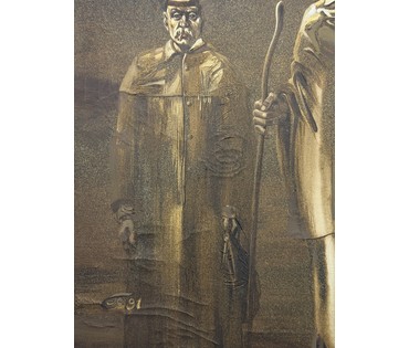 Скрипниченко Г.С "Безысходность", 1991г. Холст, масло. Размер 38х55 см. № 3917 (артикул №3917) - фото №4