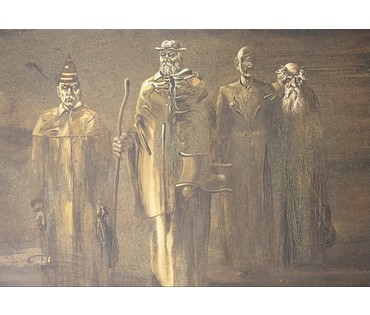 Скрипниченко Г.С "Безысходность", 1991г. Холст, масло. Размер 38х55 см. № 3917 (артикул №3917) - фото №3