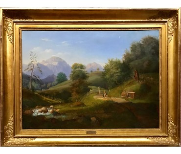 Bockhorni Felix (Wolfratshausen, 1794 - 1878) Романтический летний пейзаж, 1830-е гг. Цена по запросу. (артикул №1166) - фото №4