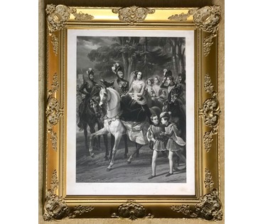 Орас Верне "Царскосельская карусель" 1843 года ГРАВЮРА с картины (артикул №1203) - фото №1