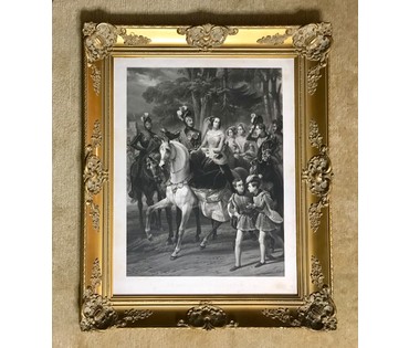 Орас Верне "Царскосельская карусель" 1843 года ГРАВЮРА с картины (артикул №1203) - фото №3