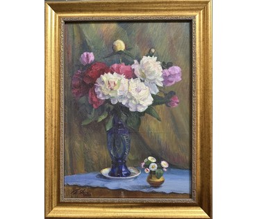 Явич П.М. (ученик Пэна Ю.М.) "Пионы". Витебск, 2000 год. (артикул №1256) - фото №1