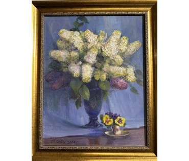 Явич П.М. (ученик Пэна Ю.М.) "Белая сирень". Витебск, 2006 год. (артикул №1261) - фото №1