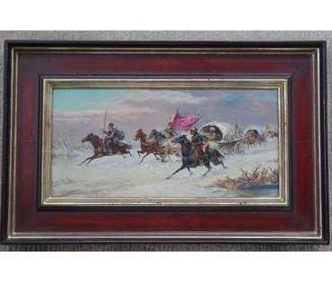 Смольников Пара картин "Батальная сцена на лошадях" 1925 год №53 НЕТ В НАЛИЧИИ