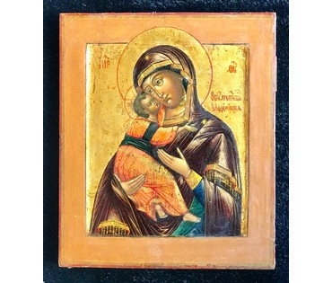 Владимирская Пресвятая Богородица. Москва, XIX век (артикул №1327) - фото №1