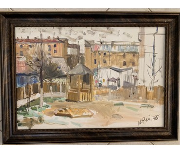 Иван Рей (I.Рэй) "Минск. Дворик", 1975 год (артикул №1393) - фото №1
