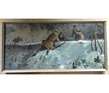 1метр 88 см/89 см Белоусов В.П. "Рельсовая война" 1964 год НЕТ В НАЛИЧИИ (артикул №1477) - фото №1