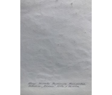 Михеева В.Н. Акварель "Яблоки" к Олимпиаде-1980; 36х48 см (артикул №1526) - фото №2