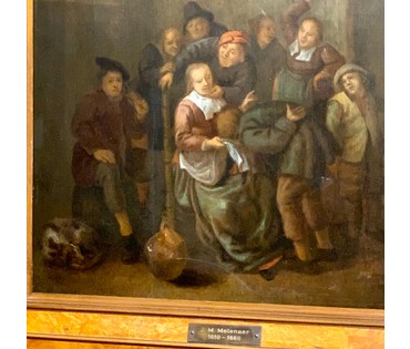 НЕТ В НАЛИЧИИ Ян Минсе Моленар (J.M.Molenaer) (1610 – 1668 г.). "Сцена в таверне", Первая половина XVII века, Западная Европа (Малые голландцы, Голландия) НЕТ В НАЛИЧИИ (артикул №1595) - фото №5