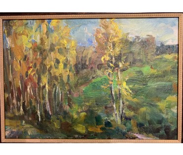 Лагун В.А. "Окраина Минска" , размер 66х50 см. (артикул №1607) - фото №2