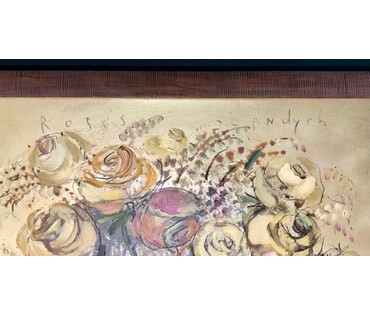 Луцевич З.О. Натюрморт. Розы и ландыши. 2018 год (артикул №1609) - фото №5