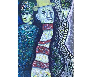 Акулов В.И. "Благими намерениями..." Холст, акрил. Размер 80х60 см. (артикул №1642) - фото №4