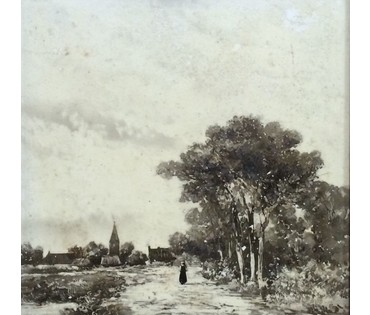 “Прогулка по аллее”, к. XIX в. (1893 год). (артикул №18) - фото №2