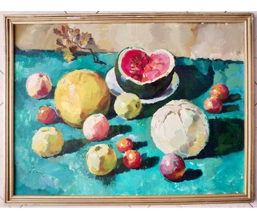 Очайкин В.Ф. "Натюрморт с фруктами", 1969 год (артикул №1775) - фото №1