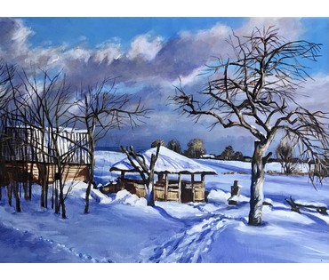 Ксендзов А.П. "Zimovy vjecheir" (Зимний вечер); 60/80 (артикул №1809) - фото №4