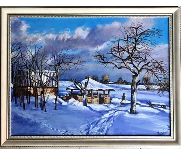 Ксендзов А.П. "Zimovy vjecheir" (Зимний вечер); 60/80 (артикул №1809) - фото №1