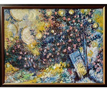 Кищенко А.М. - Народный художник БССР. "Заброшенный Богучарский дворик", холст на картоне.Размер с рамой 69х56 см. (артикул №1835) - фото №2