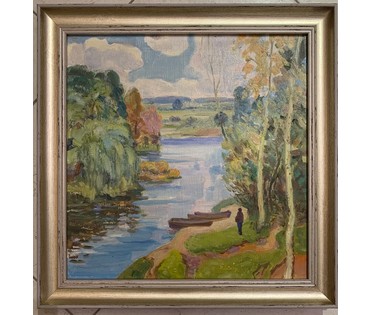 Доморад В.А. Пейзаж. Холст, масло. Размер 38х38 см. (артикул №1845) - фото №1