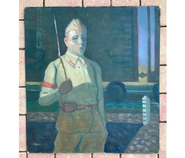 Назаренко Н. П. "На страже Родины", 1966 год; 61/55,7 см без рамы (артикул №1849) - фото №1